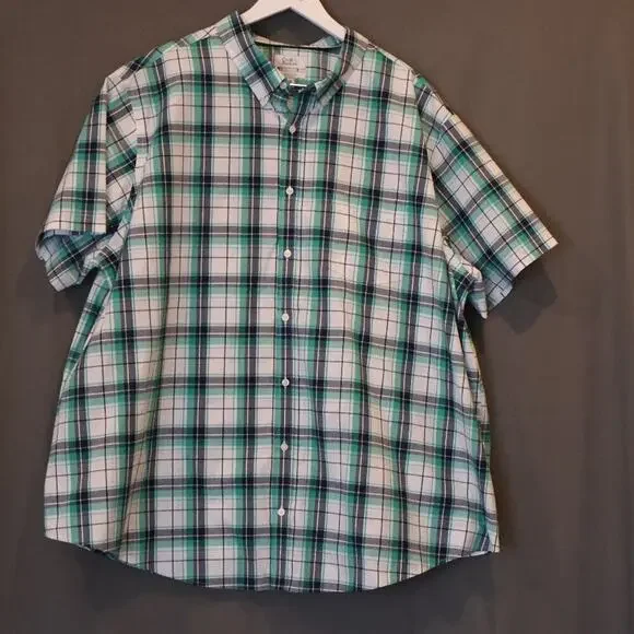 EUC 3XB Button Front Easy Care Plaid Shirt - Picture 2 of 6